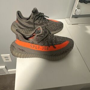 Grey / orange yeezys
